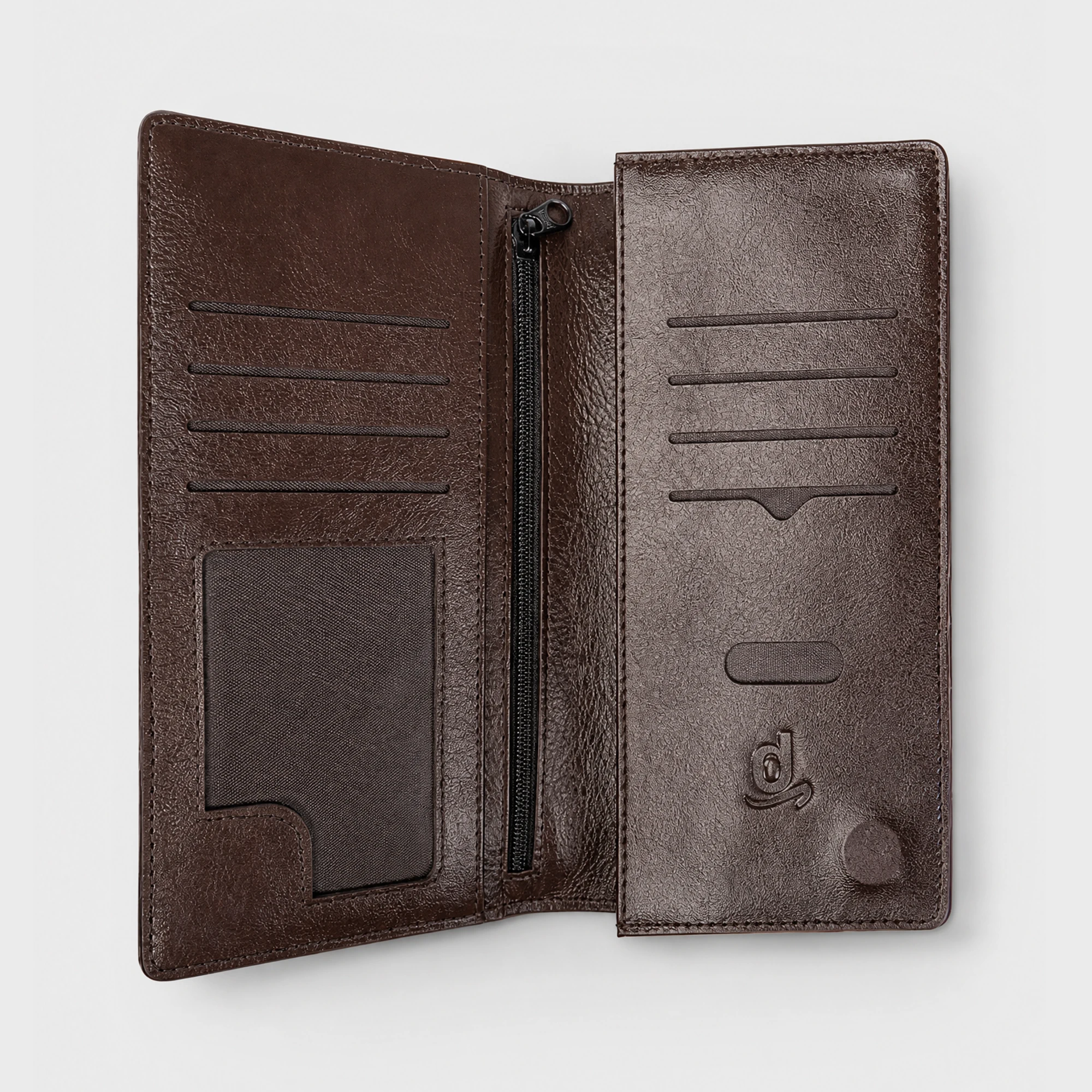 Corsen Z Pati Long Leather Wallet Chocolate - DWCZ901C